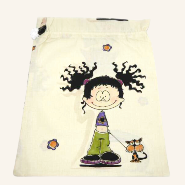 Wäschebeutel "Mädchen" mit Namen bestickt -personalisiert-